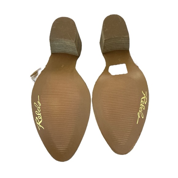 NIB Rebels footwear Brand soft suede leather Drew Natural 6 mule slide ($139) - Picture 6 of 8